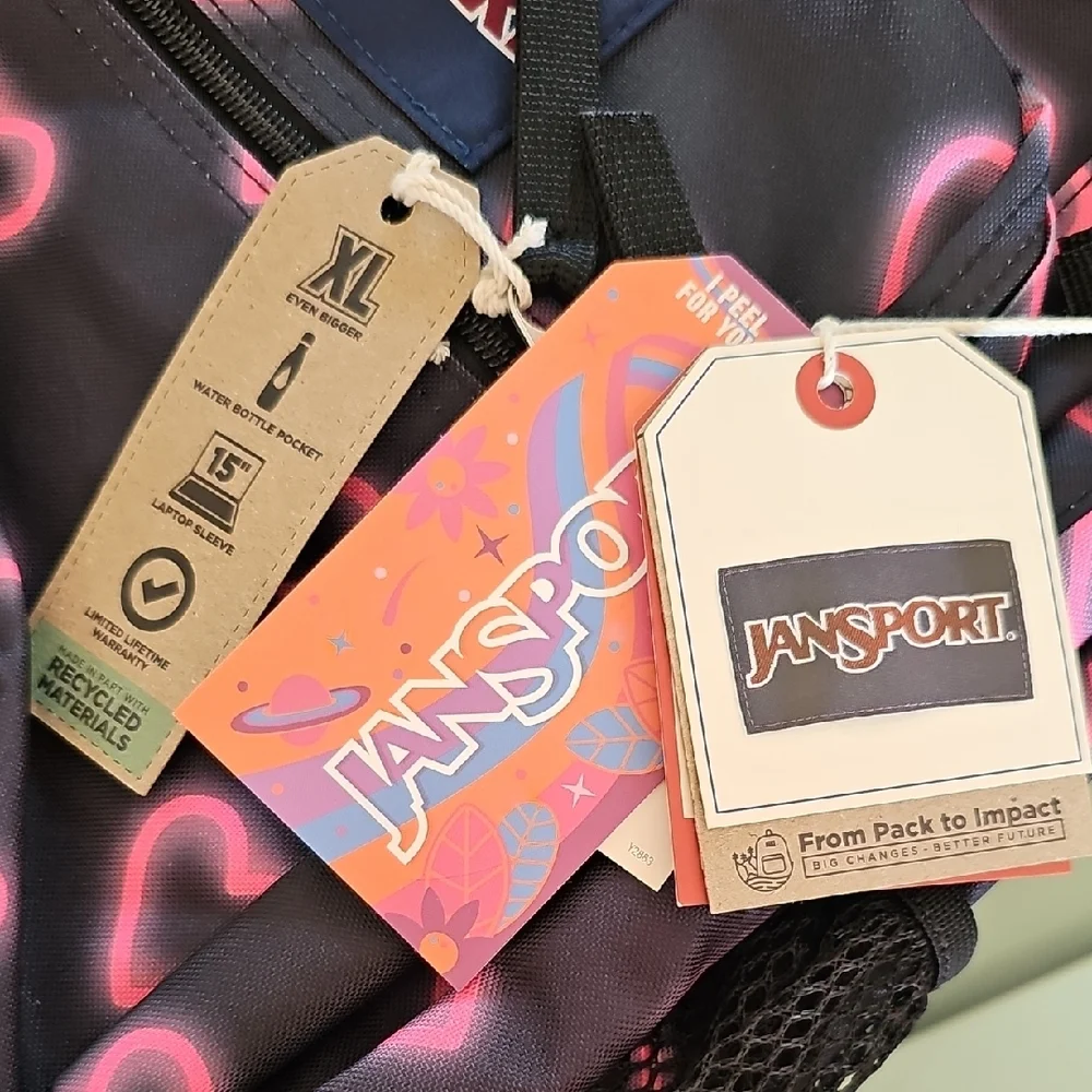 Jansport Neon Heart Backpack - Picture 2 of 2